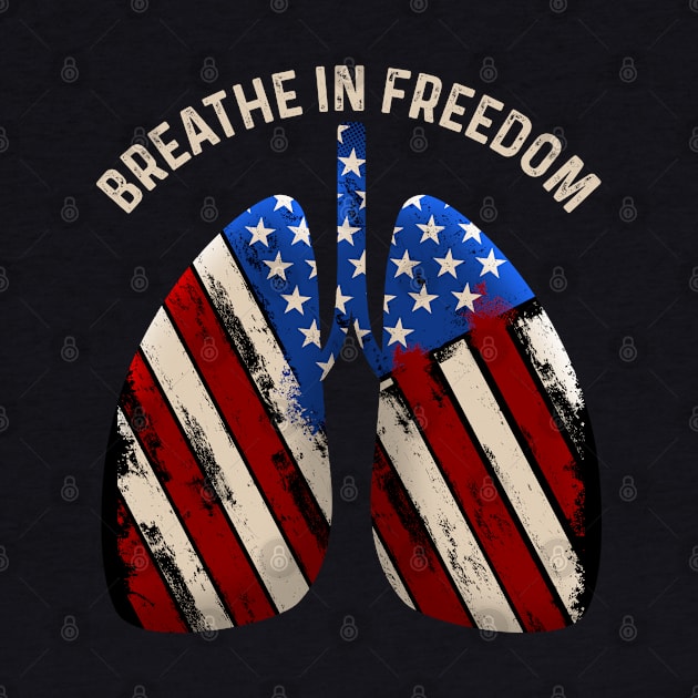 Breathe In freedom USA Flag Patriotic by MintaApparel